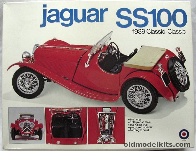 Entex 1/16 1939 Jaguar SS100, 8500 plastic model kit